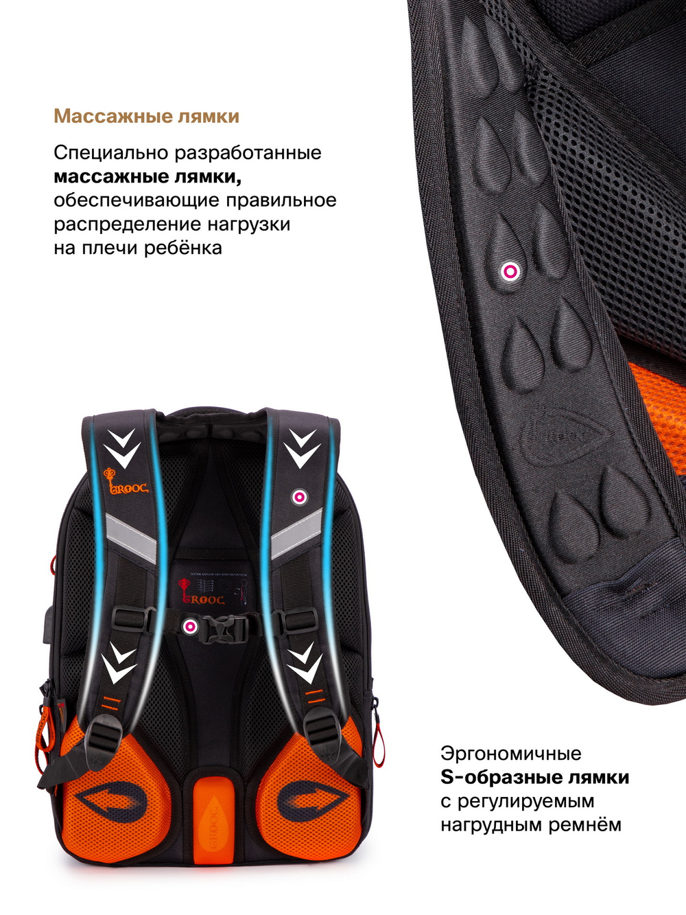 Рюкзак GROOC 14-054 + мешок + сумка-пенал