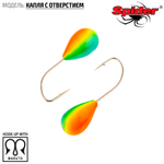 Мормышка вольфрамовая Spider 1240 "Капля с отверстием" (4мм, 0.8гр)