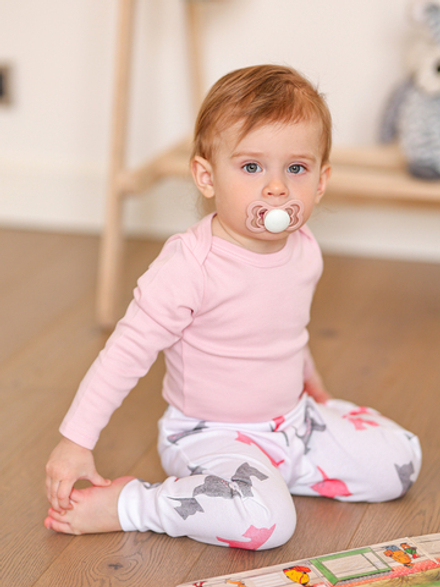 Боди с длинным рукавом LooJoo Пудра