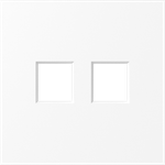 Накладка 2-я для розеток RJ45, TV, SAT, глянцевый белый, серия S08