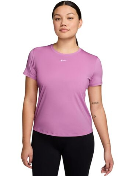 Женская теннисная футболка Nike Dri-Fit One Classic - light magenta/white
