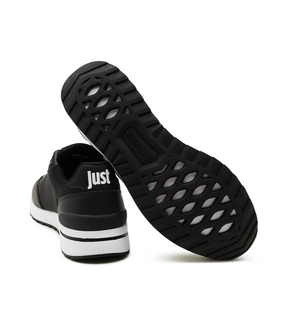 Кожаные кроссовки Just Cavalli - черный(75QA3SD5ZSA02)