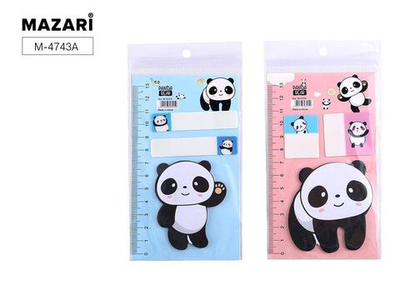 Набор закладок "PANDA BEAR " с клеевым краем 8,5х14,3 см (Mazari)