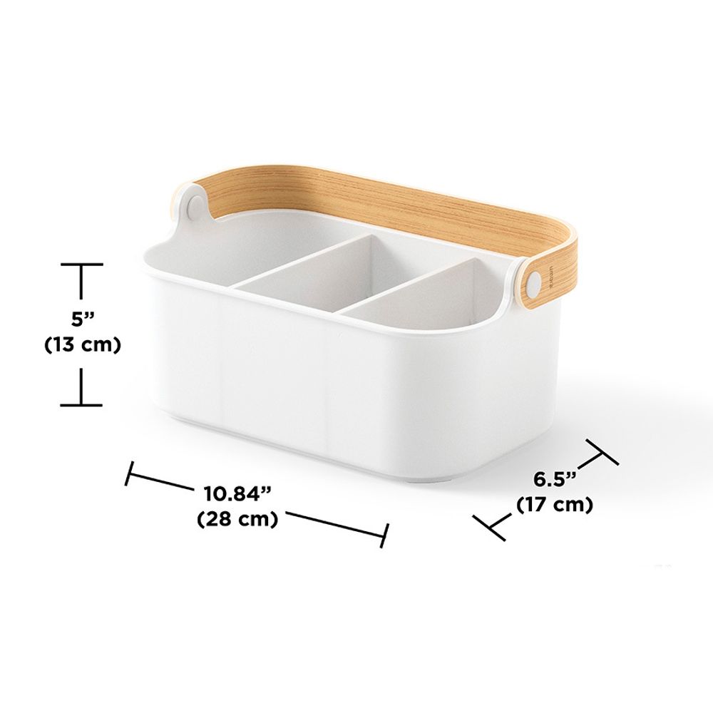 Органайзер Bellwood, 29х17 см, белый/натуральное дерево