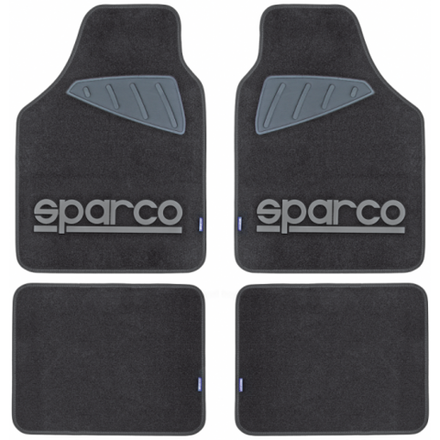Автомобильные коврики ковралин Autoprofi SPARCO Classic SPC/CLS-404 BK/GY черно-серые 4 штуки