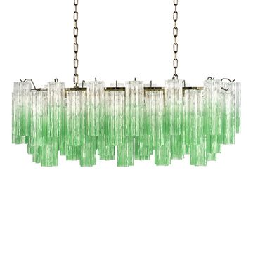 Подвесная люстра 11*Е14 10580/1000R Clear green зеленый градиент Murano LOFT IT