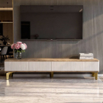 Тумба под телевизор на ножках ROYAL 5027 эко (Дуб Веллингтон-Золото)