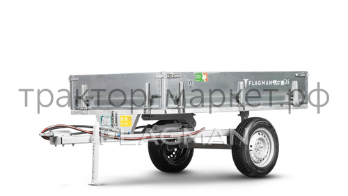 Прицеп Flagman | Флагман C/ПТТ — 1,0 с ПСМ к мини-трактору (самосвальный)