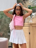 Летний кроп топ трикотажный детский