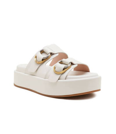 Шлепанцы кожаные flores Pinko - белый(SD0057 P001)