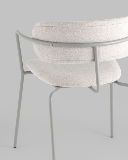 Стул Дженни букле светло-серый каркас серый муар