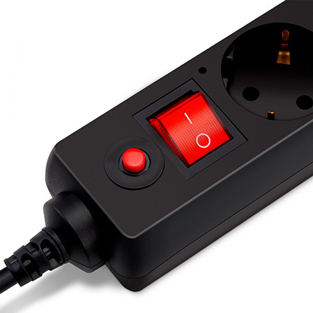 BURO Сетевой фильтр, 5 розеток, 10 метров, (500SH-10-B), черный (коробка) {992303}