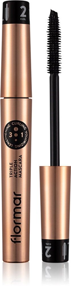 flormar Triple Action Mascara - Питательная тушь для ресниц 3 в 1, 8 ml