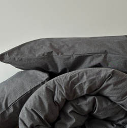 КПБ Евро ВАРЕНЫЙ ХЛОПОК "Графит меланж"