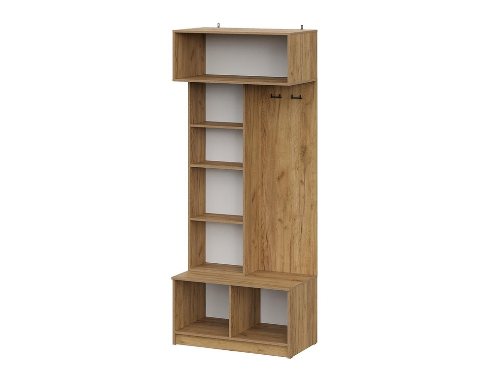 Авиньон вешалка с зеркалом / Дуб золотой/Графит