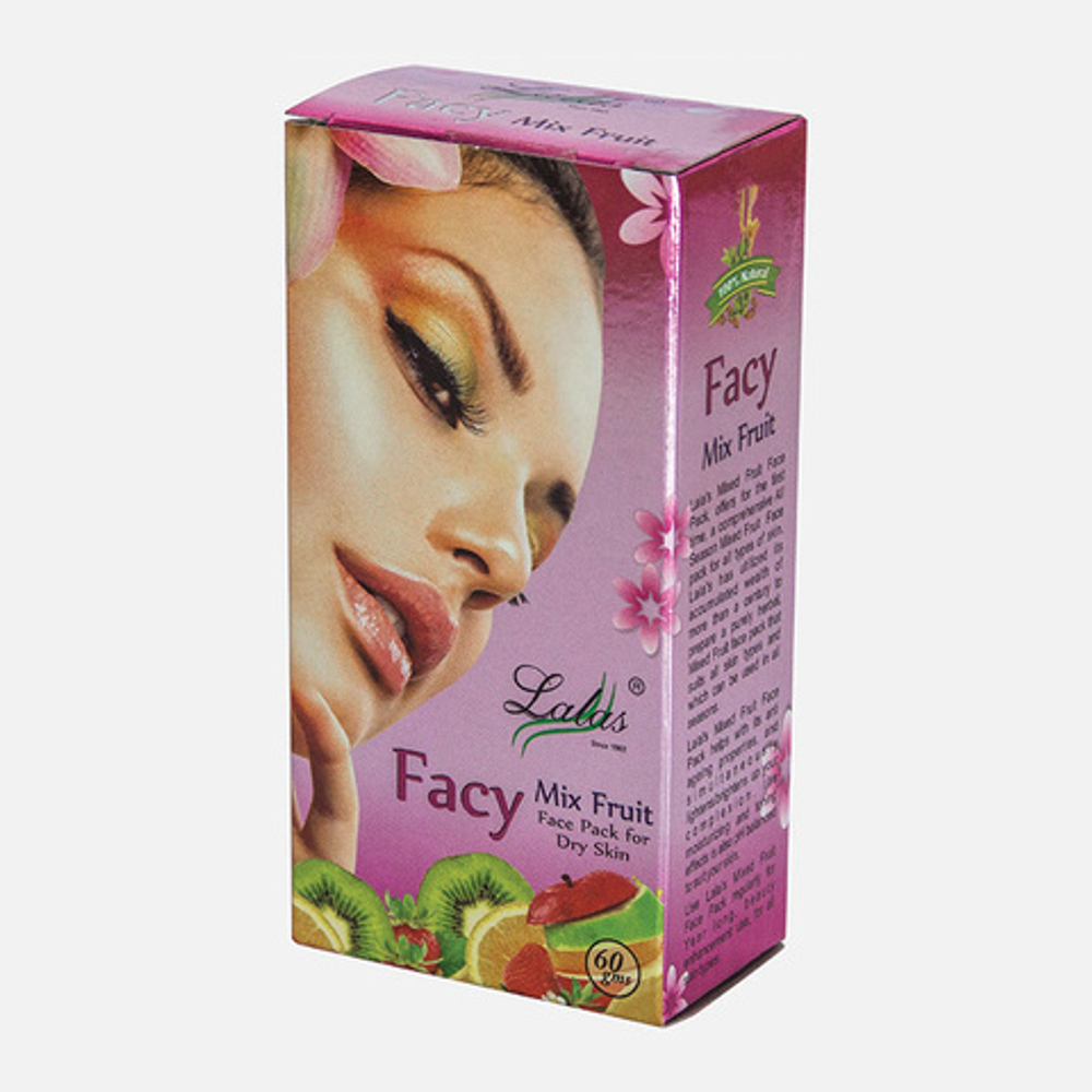 Маска-убтан для лица Lalas Facy Mix Fruits для сухой увядающей кожи Смесь фруктов 50 гр.