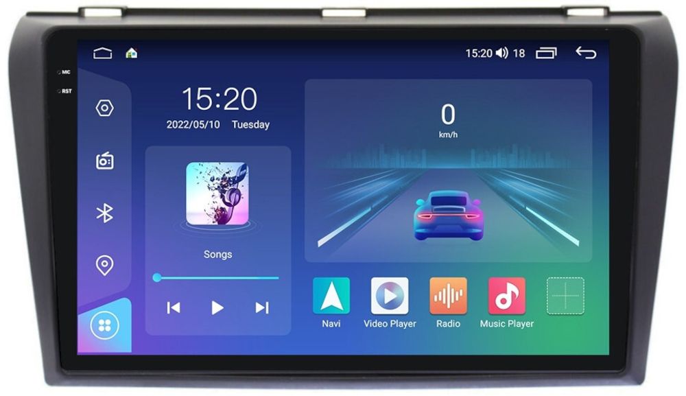 Магнитола для Mazda 3, Axela 2003-2009 - Parafar PF161U2K на Android 13, QLED+2K, ТОП процессор, 8Гб+128Гб, CarPlay, 4G SIM-слот