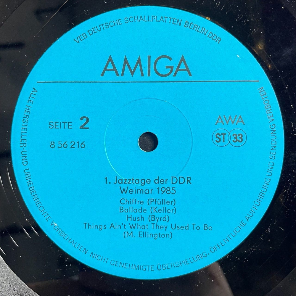 Винтажная виниловая пластинка LP Сборник 1. Jazztage Der DDR Weimar 1985 (ГДР 1986)