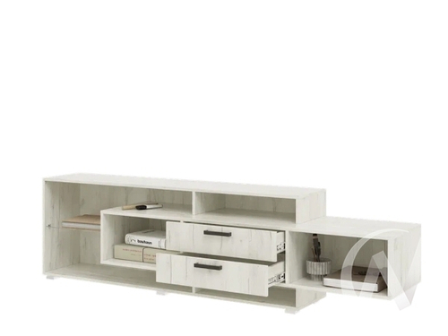 Тумба ТВ Гостиная Алтея (дуб крафт белый)