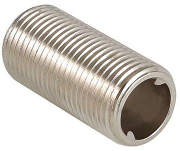 Ниппель Valtec 1/2" НР с наружной резьбой под сгонный ключ латунный никелированный VTr.651.N.0004
