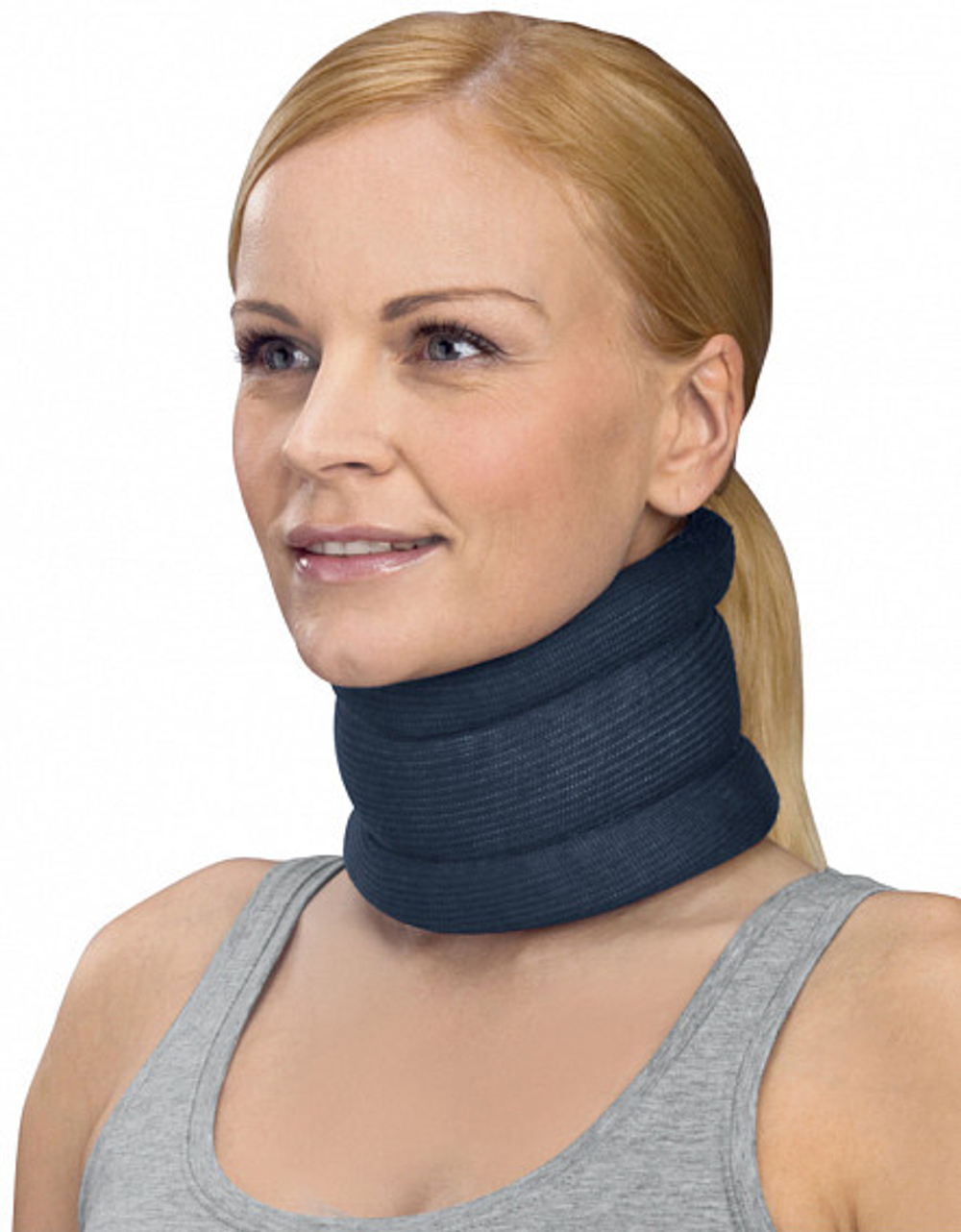 G810-09 - sand - Головодержатель армированный protect.COLLAR soft with bar - 9 см - песочный
