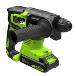 Перфоратор акк. Greenworks RH324, 24V, б/щет, SDS+, 2 Дж, 4500 уд/мин, 24 мм,1х2Ач,ЗУ (3803007CUA)