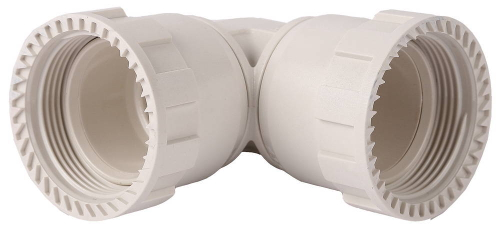 Соединитель ЗУБР ″ШиреФит″ угловой 90° ″накидная гайка - накидная гайка″, 16мм