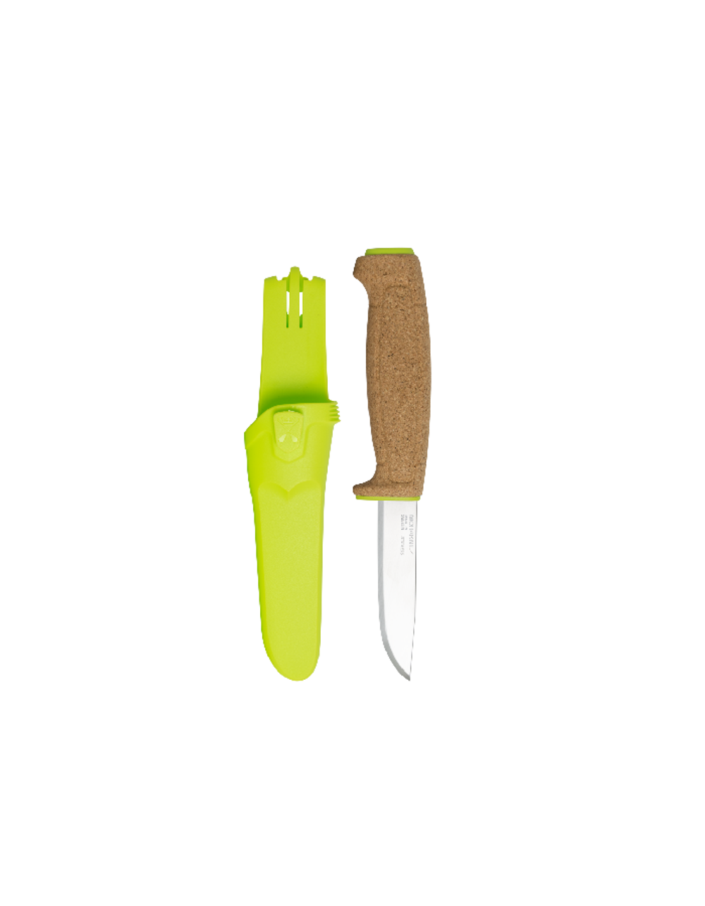Нож Morakniv Floating Knife (S) Lime, нержавеющая сталь, пробковая ручка, зеленый, 13686