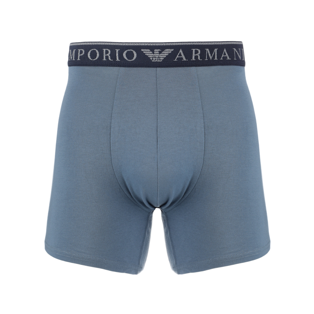 Набор мужских трусов боксеров 2в1 (серый, серо-голубой) Emporio Armani 111912_4F720 15349