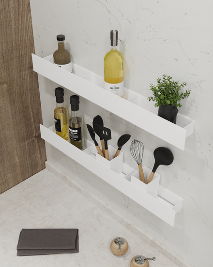 Полка-органайзер с тремя секциями Loco 80 (белый)