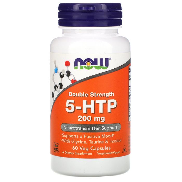 5-гидрокситриптофан 200 мг, 5-HTP 200 mg, Now Foods, 60 капсул