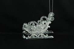 Украшение "Сани" цвет серебро, 10 см. (150096)