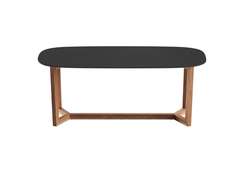 Стол обеденный Cross 2 200*95 см (черный, бук)