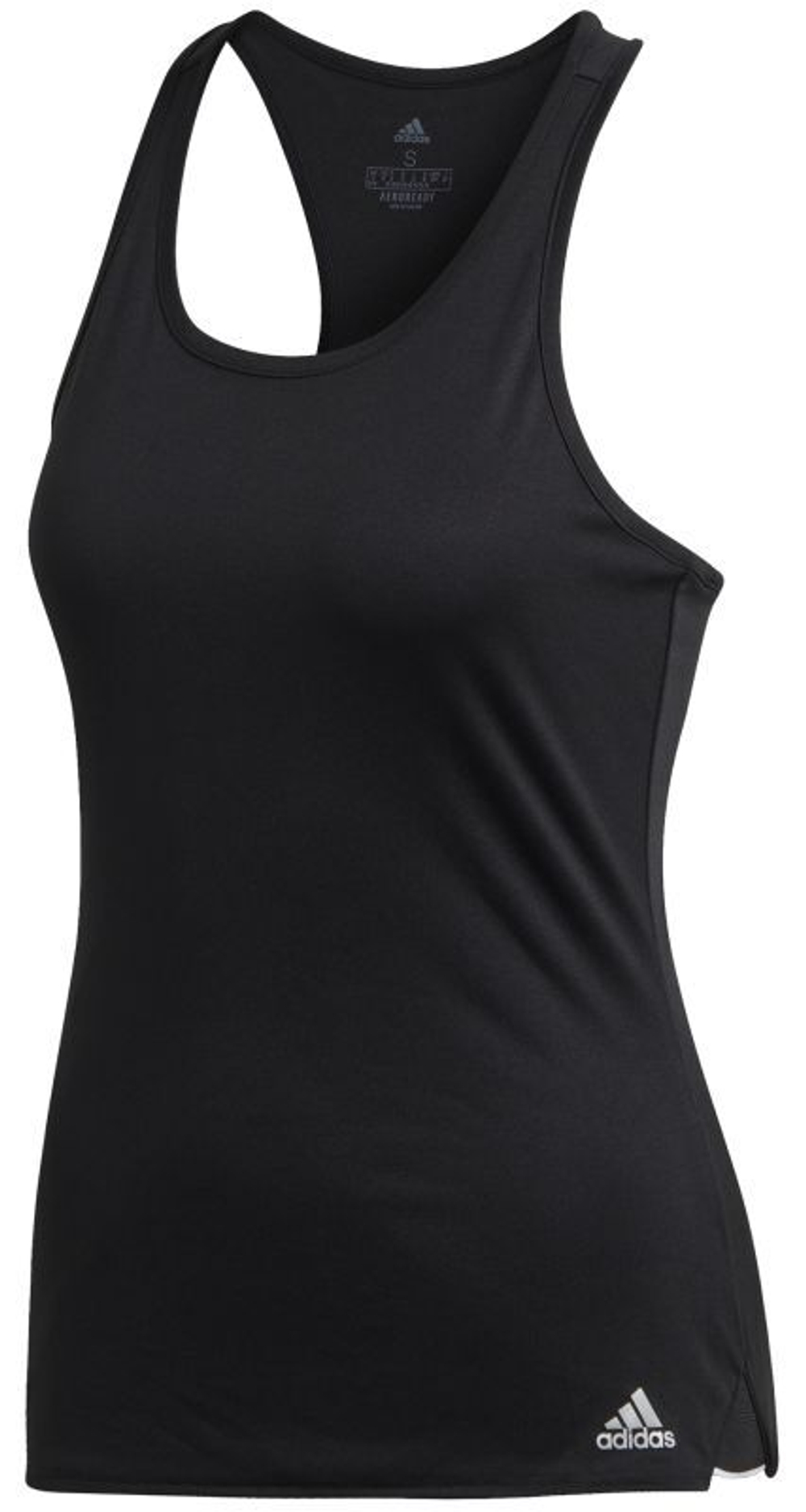 Женский топ теннисный Adidas Club Tank - black/matte silver/white