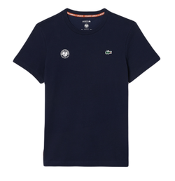 Мужская теннисная футболка Lacoste Ultra-Dry Sport Roland Garros Edition Tennis T-Shirt - небесный