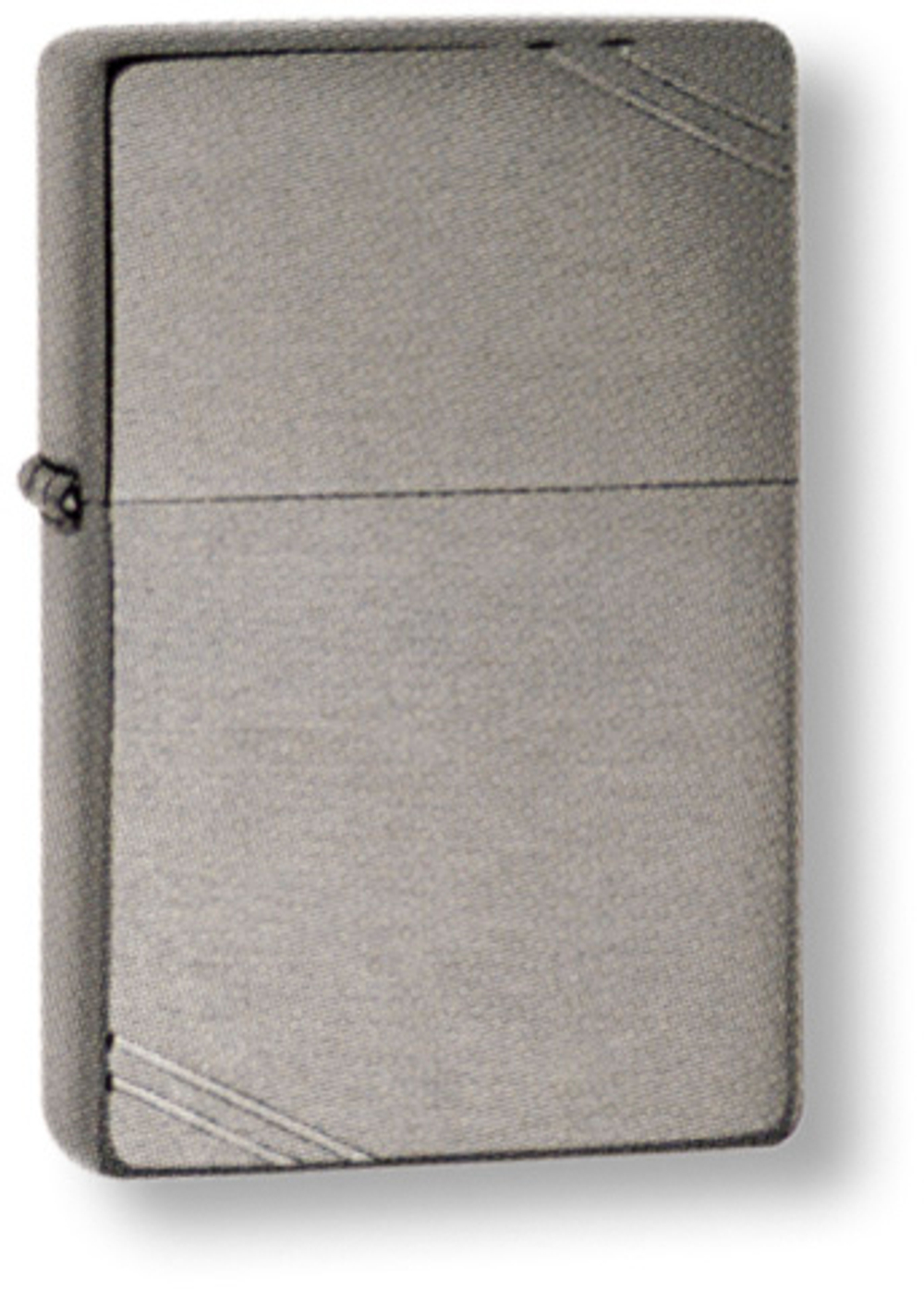 Легендарная классическая американская бензиновая широкая зажигалка ZIPPO Classic Brushed Chrome™ серебристая матовая из латуни и стали ZP-230