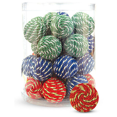 Игрушка для кошек "Шарик пёстрый", d55мм (туба 30шт.), Triol
