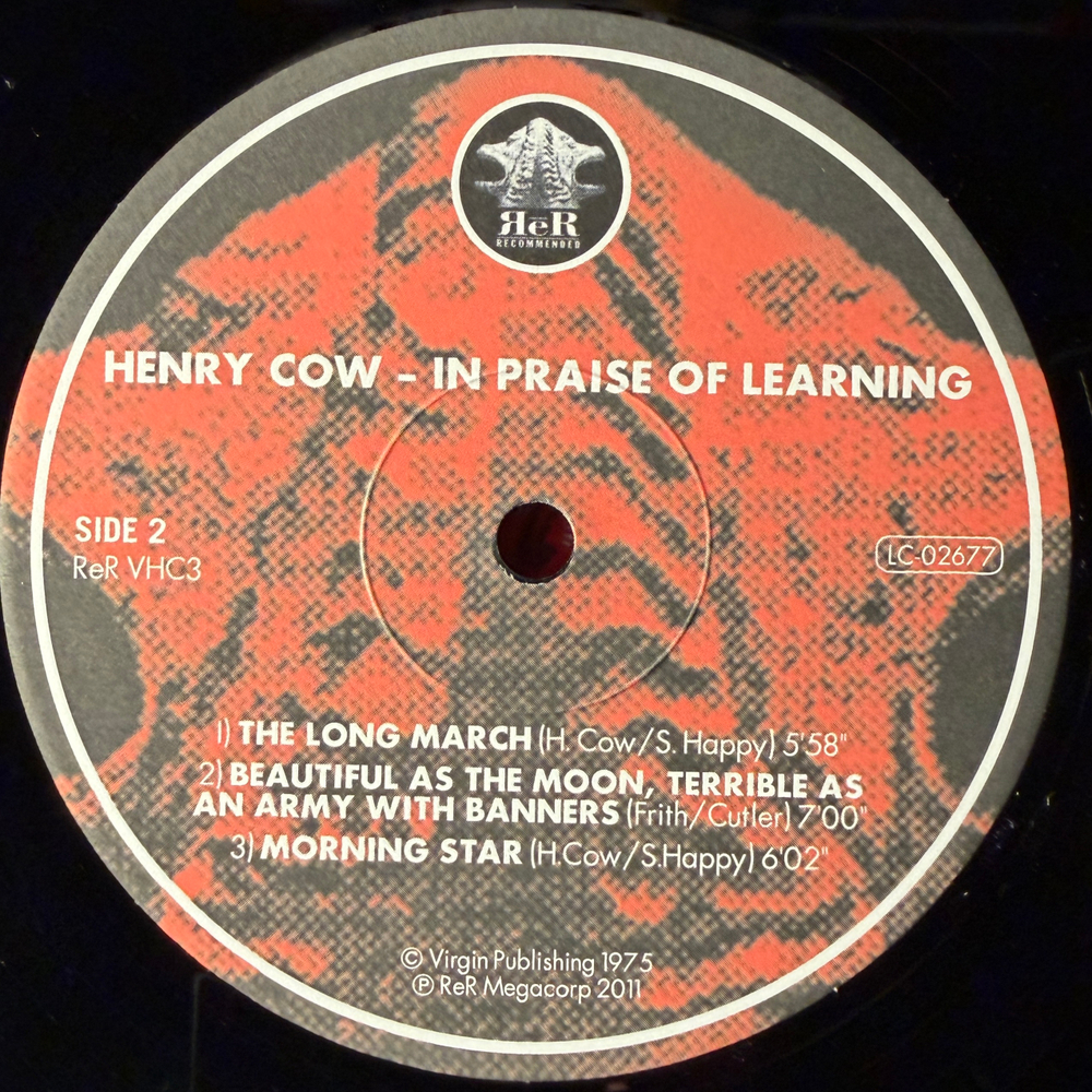 Henry Cow ‎– In Praise Of Learning (Англия 2011г.)