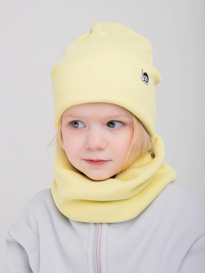 Комплект трикотажный шапка и снуд "Лимонад"