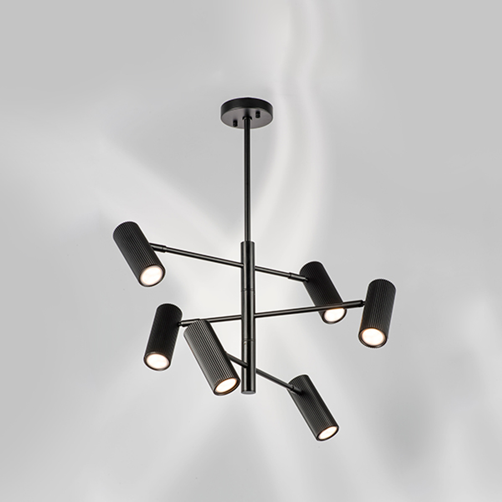 718267 Люстра ROMA 6х28W GU10 (led) ЧЕРНЫЙ