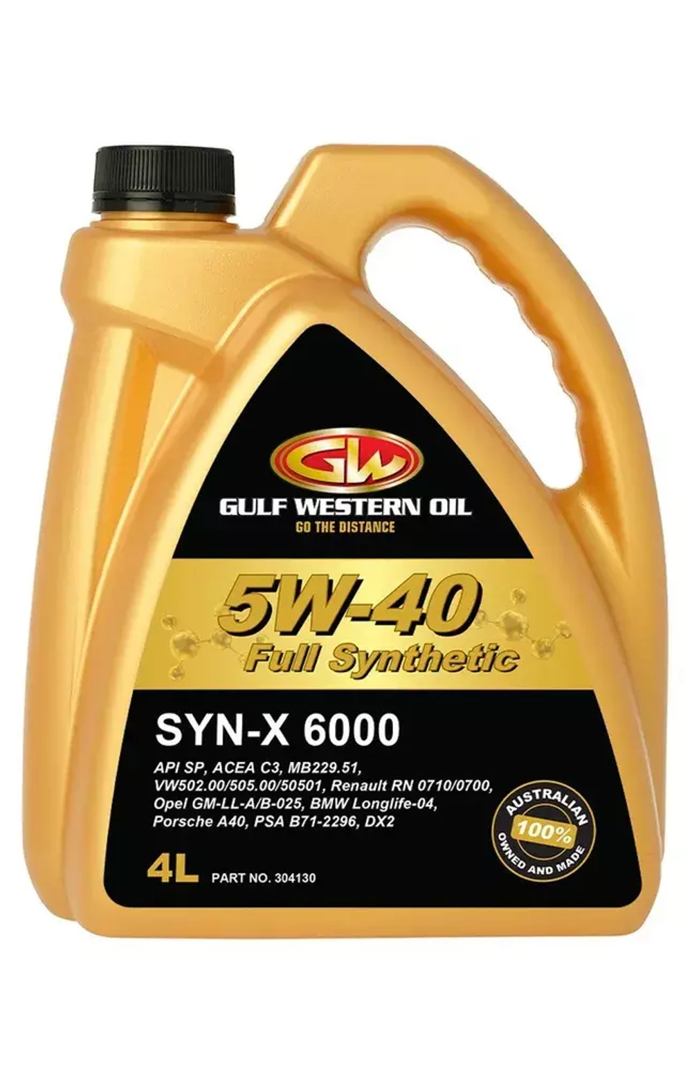 Масло моторное синтетическое GULF WESTERN 5W40  SYN-X 6000 SN/CF 4л