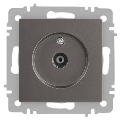 Розетка Intro Accent 6-301-09 TV одиночная, IP20, СУ, титан | Intro