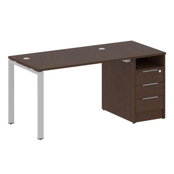 Метал Систем Рабочая станция с тумбой на П-образном м/к БП.РС-СТП-1.2