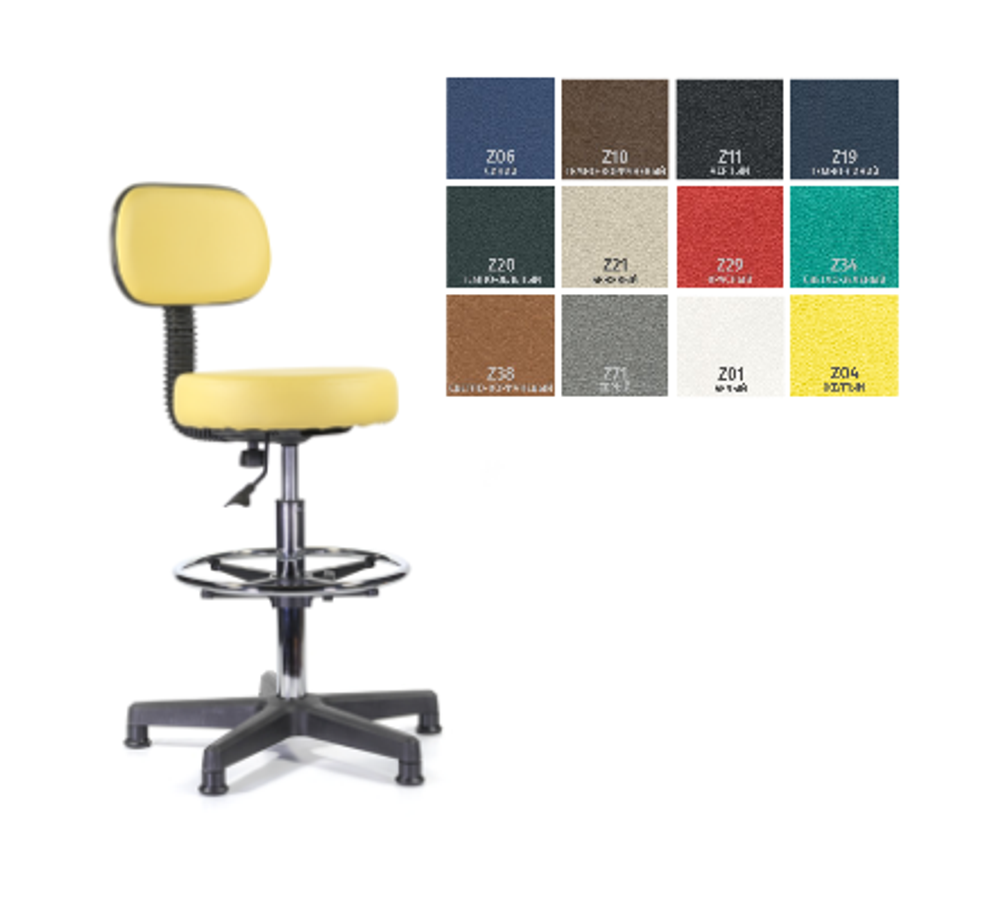 Стул кассира без подлокотников со спинкой, кожзаменитель Z