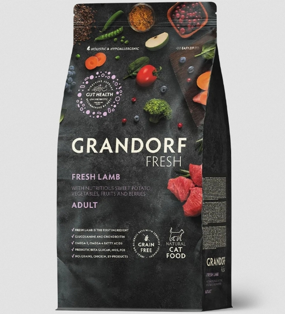 GRANDORF FRESH Ягненок с бататом для кошек