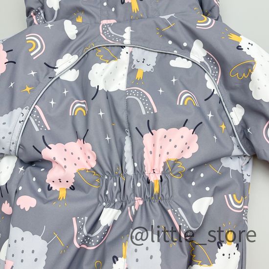 Комбинезон демисезонный "Ламы" серый