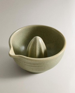 ZARA HOME КЕРАМИЧЕСКАЯ СОКОВЫЖИМАЛКА, ЗЕЛЕНЫЙ