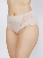 Трусы-слипы с элементами из кружевного полотна (Размер: 50) (Цвет: белый)