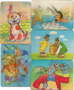 № 145 Набор из 5 переливных (стерео) Календариков . Мультфильмы СССР 1990, 1991, 1992 год.