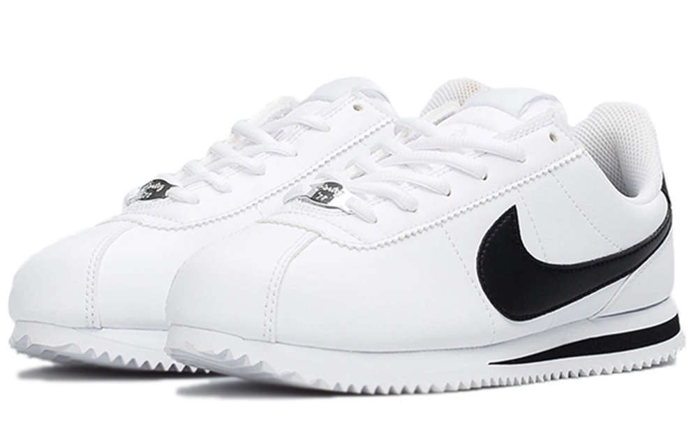 Nike Cortez comfortable, lightweight, non-slip, wear-resistant, low-cut casual running shoes women's white and black